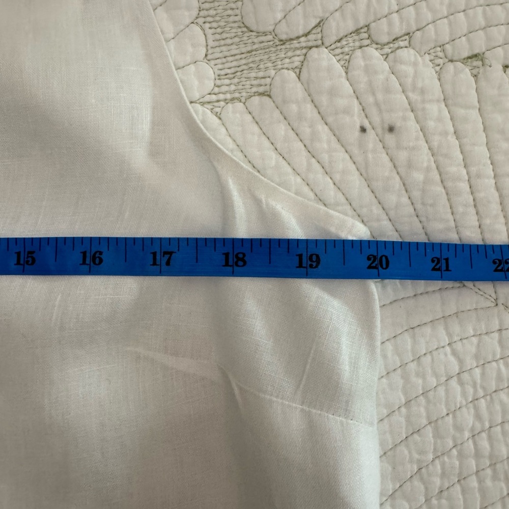 J Jill Sleeveless Button-Front White Linen Top- Size S - Picture 8 of 12
